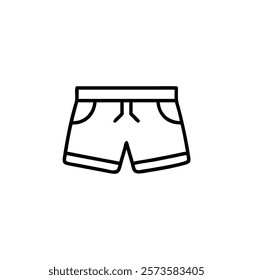 A Man swim trunks vector black silhouette