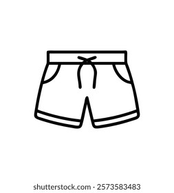 A Man swim trunks vector black silhouette