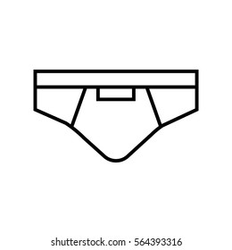 man swim wear line vector icon