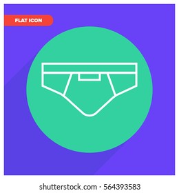 man swim wear line vector icon