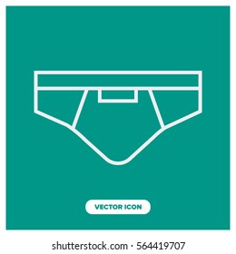 man swim wear line vector icon