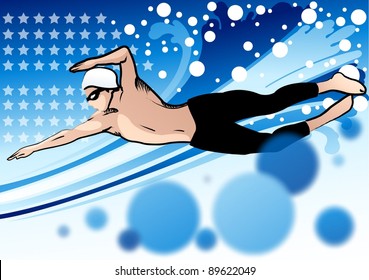 Man swimmer