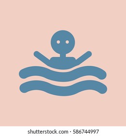 man swimmer, swimming sign