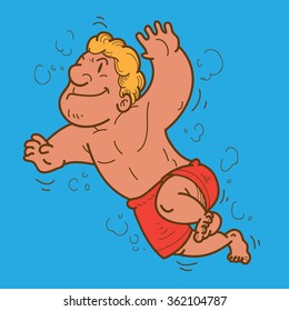 Man Swimming