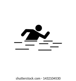 Man swimming adventure icon. Element of pictogram adventure illustration