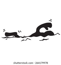 Man Swimming Doodle