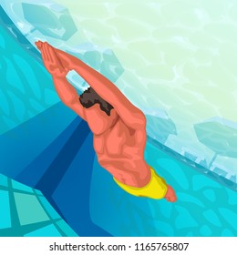 man swimming underwater