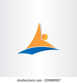 man swimming in water symbol