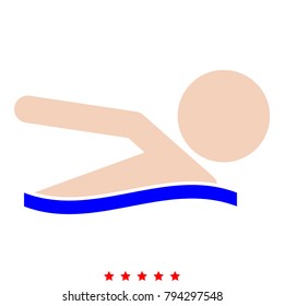 A man swims icon .