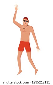 Man in swimsuit
