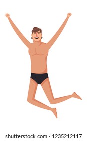 Man in swimsuit