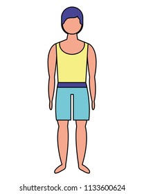man with swimsuit character