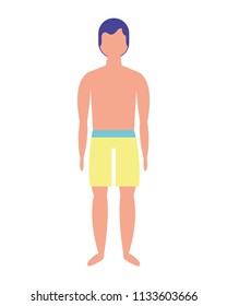 man with swimsuit character
