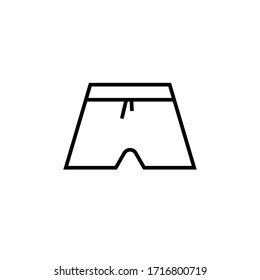 man swimsuit icon outline vector illustration. isolated on white background