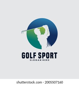 Man swinging golf , Golf players club, logo, symbol, icon, graphic, vector.