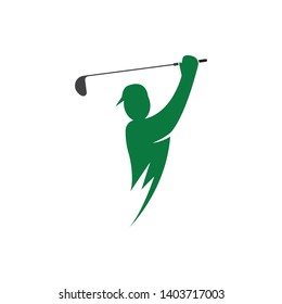 Man swinging golf , Golf players club,logo,symbol,icon,graphic,vector. - Vector