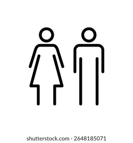 Hombre y símbolo para App y Sitios web icono Vector. signo y símbolo masculino y femenino. Niñas y niños