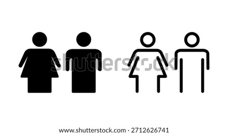 Man and symbol for apps and websites icon vector. male and female sign and symbol. Girls and boys