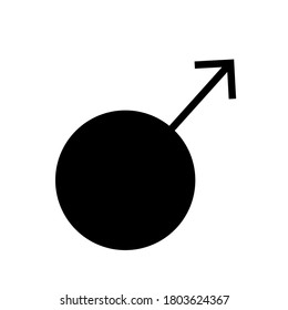 man symbol flat black icon vector illustration