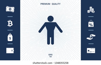 Man symbol icon. Graphic elements for your design