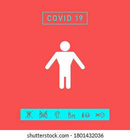Icono de símbolo de hombre. Elementos gráficos para su diseño