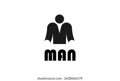 man symbol logo design human