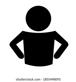 Concepto de silueta vectorial del símbolo del hombre.