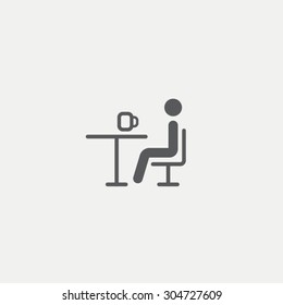 Man At The Table Icon