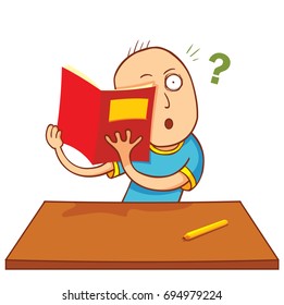 man & table - reading