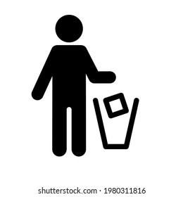 a man takes out the garbage