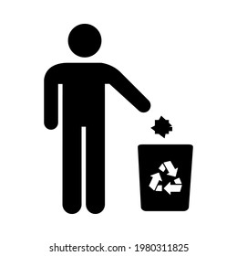 a man takes out the garbage