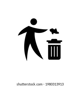 a man takes out the garbage