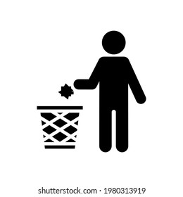 a man takes out the garbage