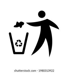 a man takes out the garbage