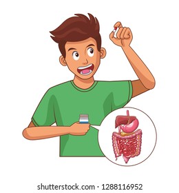 man taking a pill