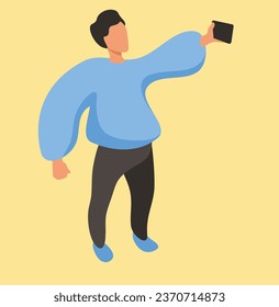 Mann, der selfie 2 Pubdomainvectors.orgvektorgrafik