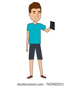 man taking a selfie