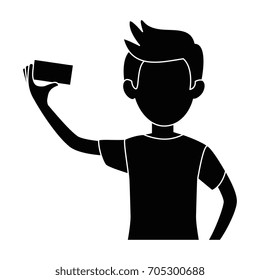 man taking a selfie icon 