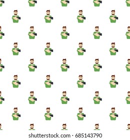 Man taking selfie photo pattern