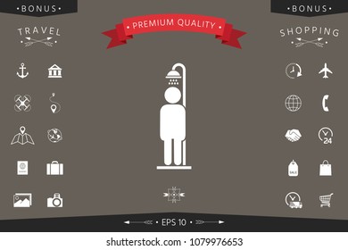 Man taking a shower