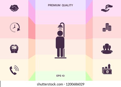 Man taking a shower