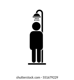 Man taking a shower