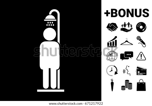 Man Taking Shower Stock Vector Royalty Free 671217922 Shutterstock