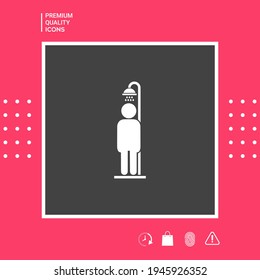 Man taking a shower, elements for your design