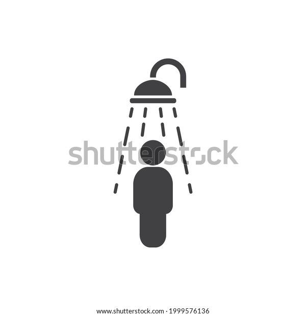 Man Taking Shower Vector Icon Stock Vector Royalty Free 1999576136