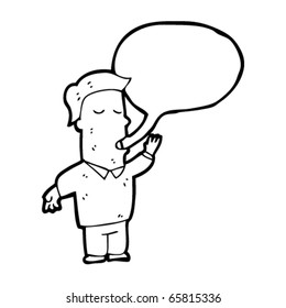 caricatura de hombre que habla