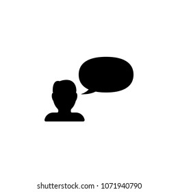 the man is talking icon. Element of minimalistic icon for mobile concept and web apps. Signs and symbols collection icon for websites, web design, mobile app on white background