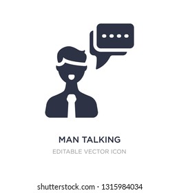 man talking icon on white background. Simple element illustration from Business concept. man talking icon symbol design.