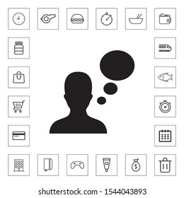 the man is talking icon for web and mobile
