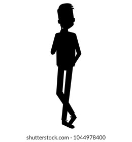man talking on cellphone avatar character
